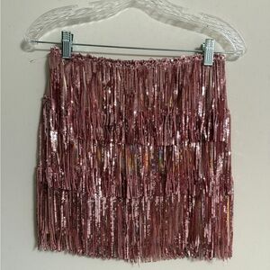 WINDSOR Pink Sequin Mini Skirt